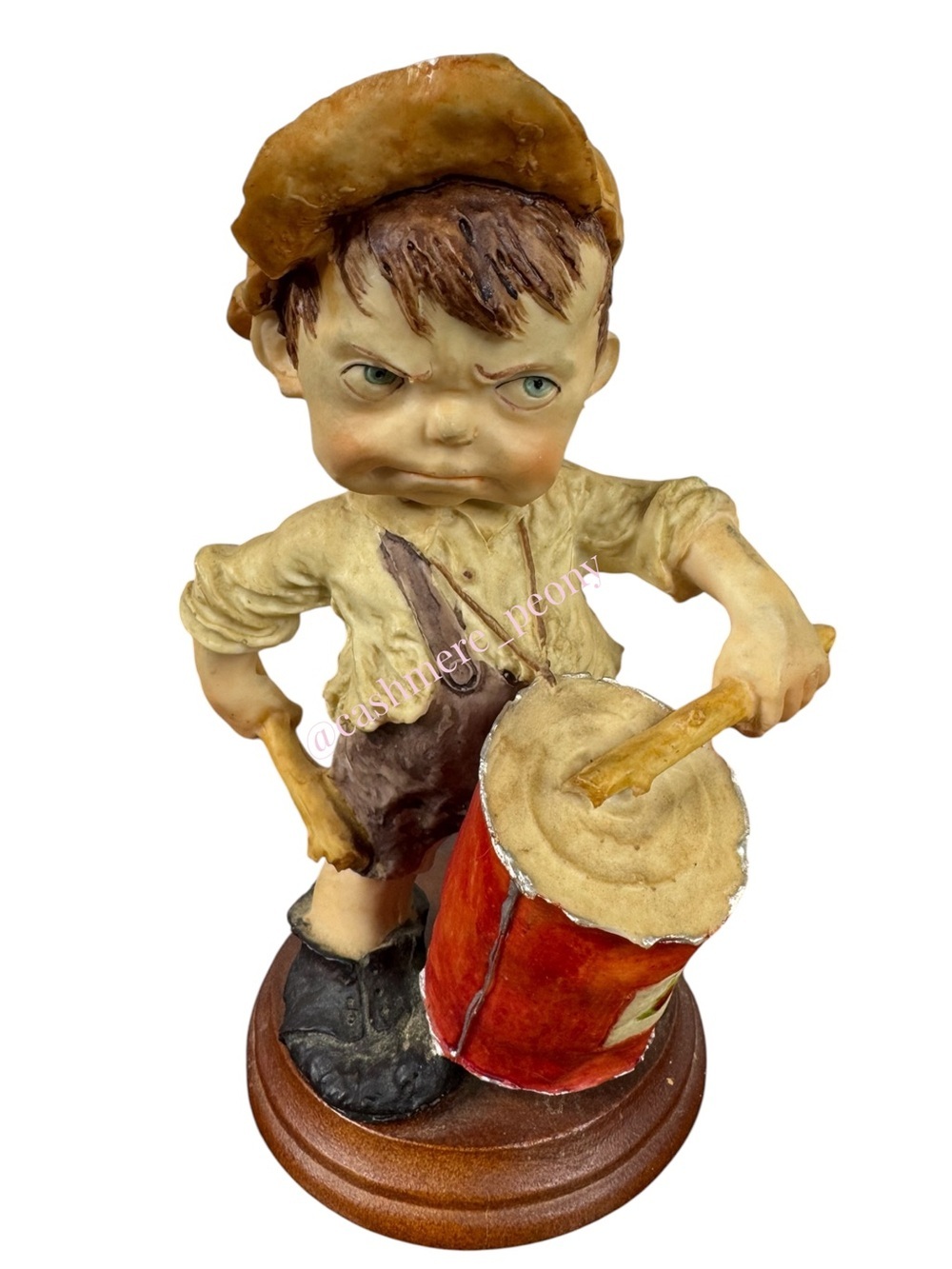 Vintage Giuseppe Armani Gulliver's World Drummer Boy With Drum Can 8” Tall